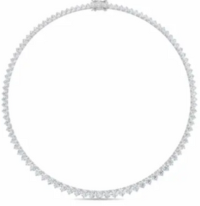 14W Round Lab Grown Diamond Tennis Necklace 18"