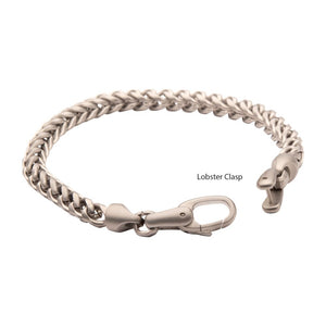 Stainless Steel 5mm Sandblast Franco Chain Bracelet