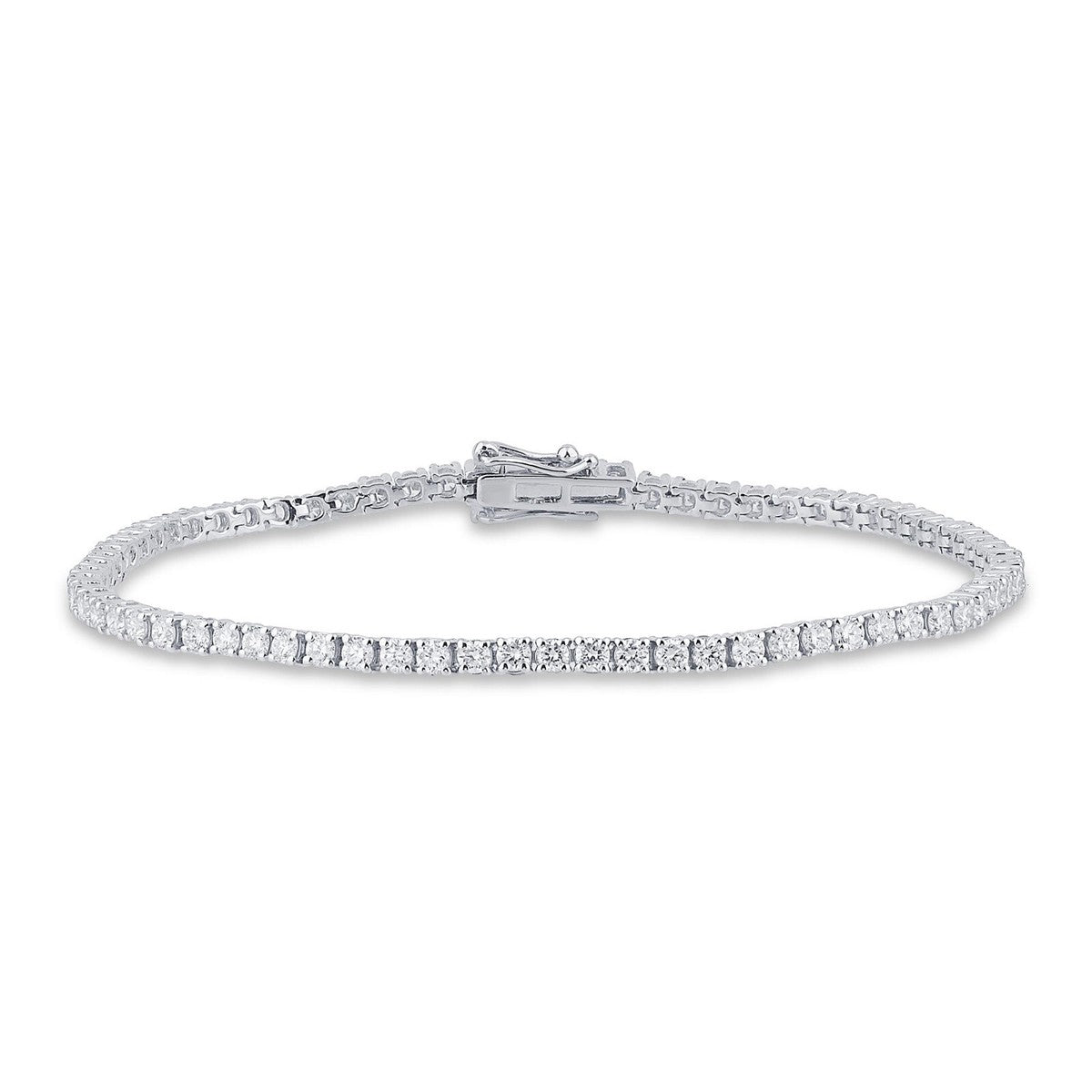 14W Round Lab Grown Diamond Tennis Bracelet 7"