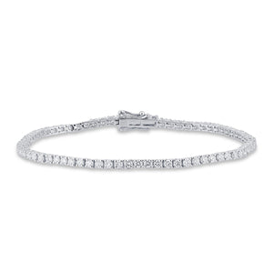 14W Round Lab Grown Diamond Tennis Bracelet 7"