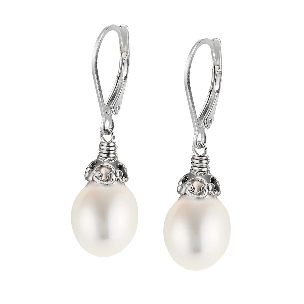 large pearl drop earrings