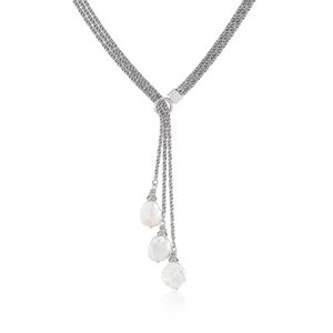 triple strand keshi pearl lariat