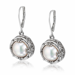 large round pearl earrings