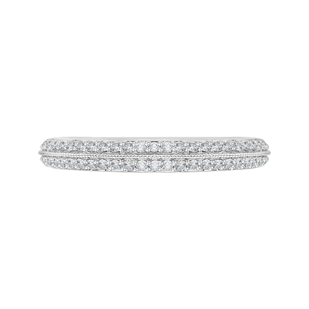 CA0045B-37W Bridal Jewelry Carizza White Gold Diamond Wedding Bands