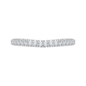 CA0048B-37W Bridal Jewelry Carizza White Gold Round Diamond Wedding Bands