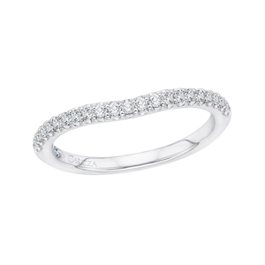 14K White Gold Round Diamond Wedding Band