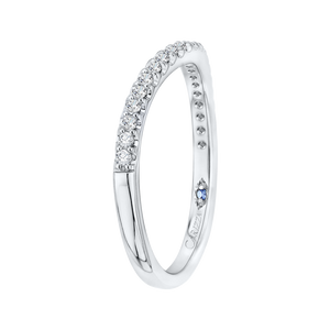 14K White Gold Round Diamond Wedding Band