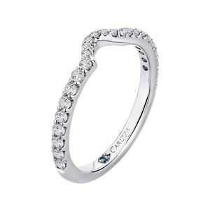 14K White Gold Diamond Wedding Band