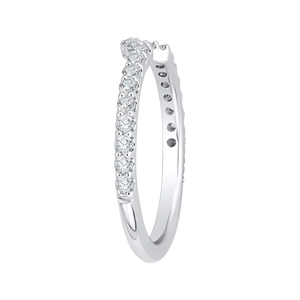 14K White Gold Diamond Wedding Band