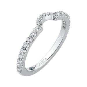 14K White Gold Diamond Wedding Band