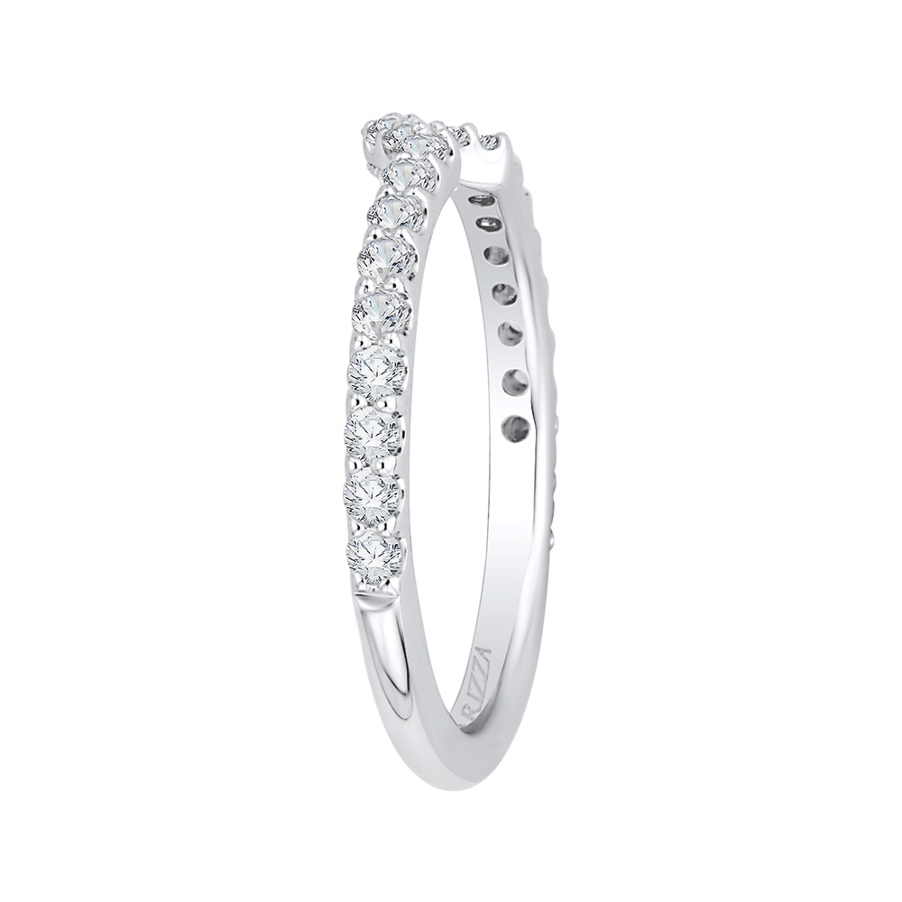 14K White Gold Diamond Wedding Band