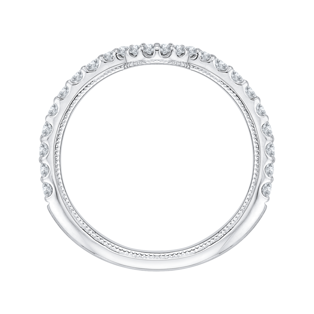 14K White Gold Diamond Wedding Band