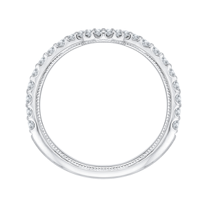 14K White Gold Diamond Wedding Band