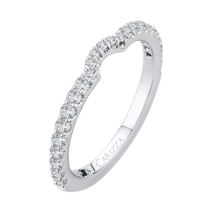 14K White Gold Round Diamond Wedding Band