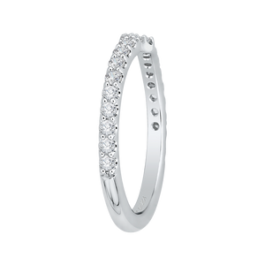 14K White Gold Round Diamond Wedding Band