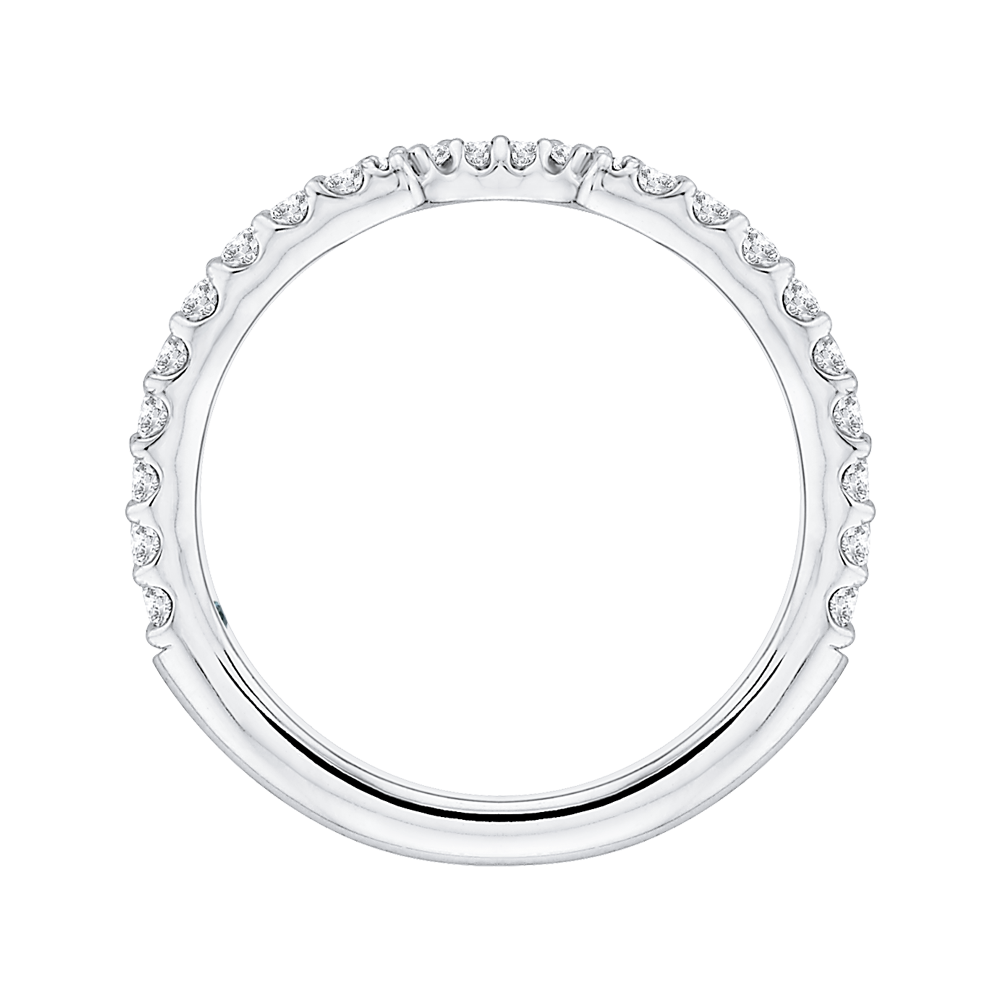 14K White Gold Round Diamond Wedding Band