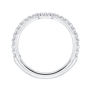 14K White Gold Round Diamond Wedding Band