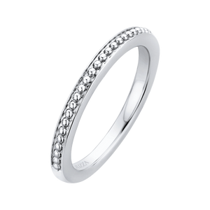 14K White Gold Plain Wedding Band