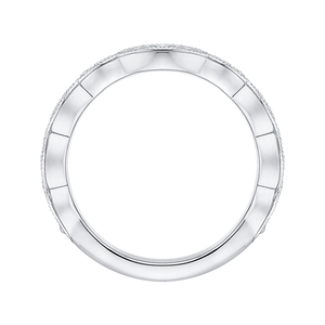 14K White Gold Round Diamond Wedding Band