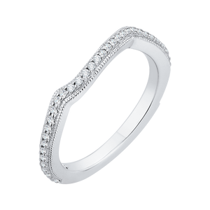 Round Diamond Wedding Band In 14K White Gold