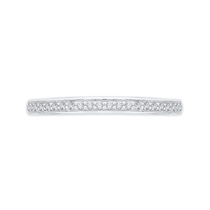 CA0152BH-37W-1.50 Bridal Jewelry Carizza White Gold Round Diamond Wedding Bands