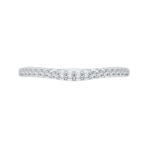 CA0156BH-37W-1.50 Bridal Jewelry Carizza White Gold Round Diamond Wedding Bands