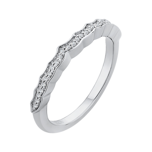 14K White Gold Round Diamond Wedding Band