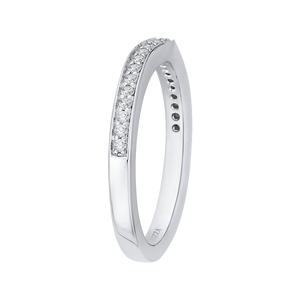 14K White Gold Half Eternity Diamond Wedding Band