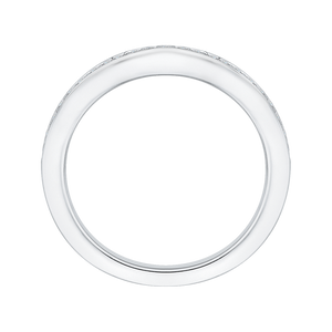 14K White Gold Half Eternity Diamond Wedding Band
