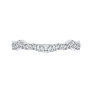 CA0160BQ-37W Bridal Jewelry Carizza White Gold Round Diamond Wedding Bands