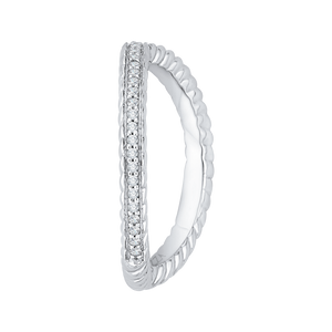 14K White Gold Round Diamond Wedding Band