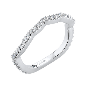 14K White Gold Round Diamond Wedding Band