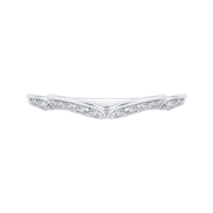 CA0176BH-37W Bridal Jewelry Carizza White Gold Round Diamond Wedding Bands