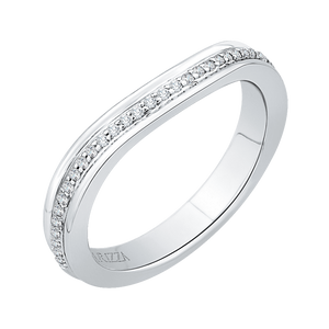 14K White Gold Round Diamond Wedding Band