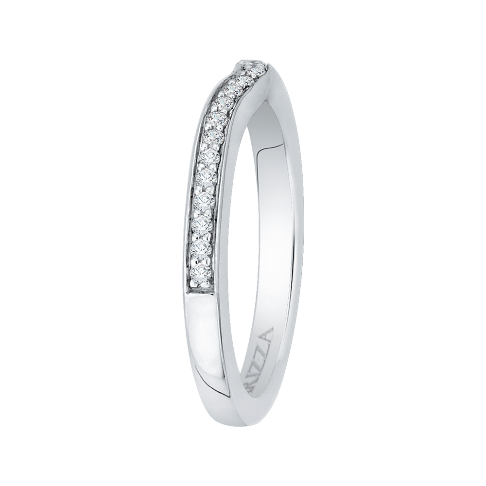 Half Eternity Round Diamond Wedding Band In 14K White Gold