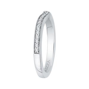 Half Eternity Round Diamond Wedding Band In 14K White Gold