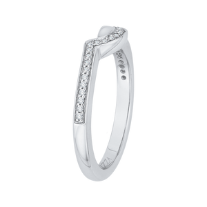 14K White Gold Round Diamond Wedding Band