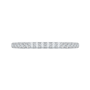 CA0190BH-37W-1.75 Bridal Jewelry Carizza White Gold Round Diamond Wedding Bands
