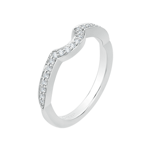 14K White Gold Round Diamond Wedding Band