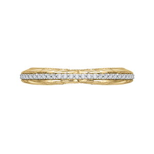 CA0203B-37WY-1.50 Bridal Jewelry Carizza White Gold Rose Gold Yellow Gold Round Diamond Wedding Bands