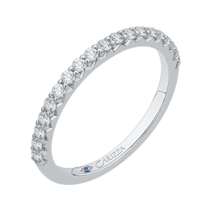 14K White Gold Round Diamond Wedding Band