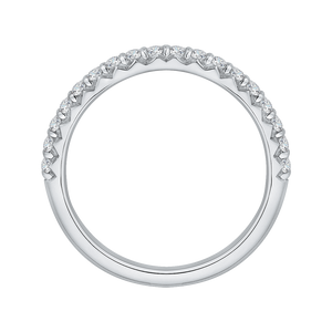 14K White Gold Round Diamond Wedding Band