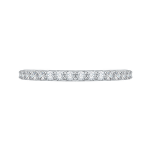 CA0209B-37W Bridal Jewelry Carizza White Gold Round Diamond Wedding Bands