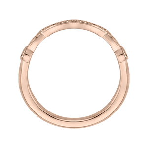 Round Diamond Wedding Band In 14K Rose Gold