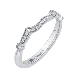 14K White Gold Round Diamond Wedding Band