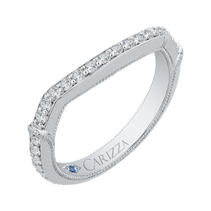 14K White Gold Round Diamond Wedding Band