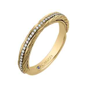 Round Diamond Wedding Band In 14K Yellow Gold