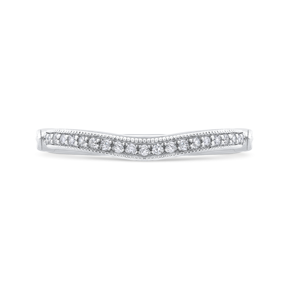 CA0225BH-37W-1.50 Bridal Jewelry Carizza White Gold Round Diamond Wedding Bands