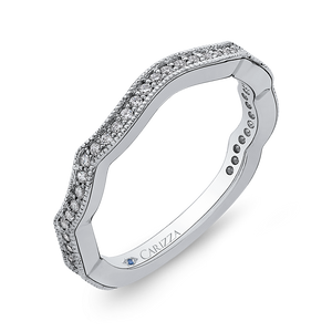 14K White Gold Round Diamond Wedding Band