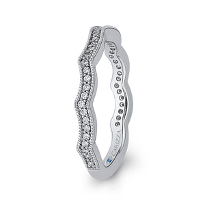14K White Gold Round Diamond Wedding Band